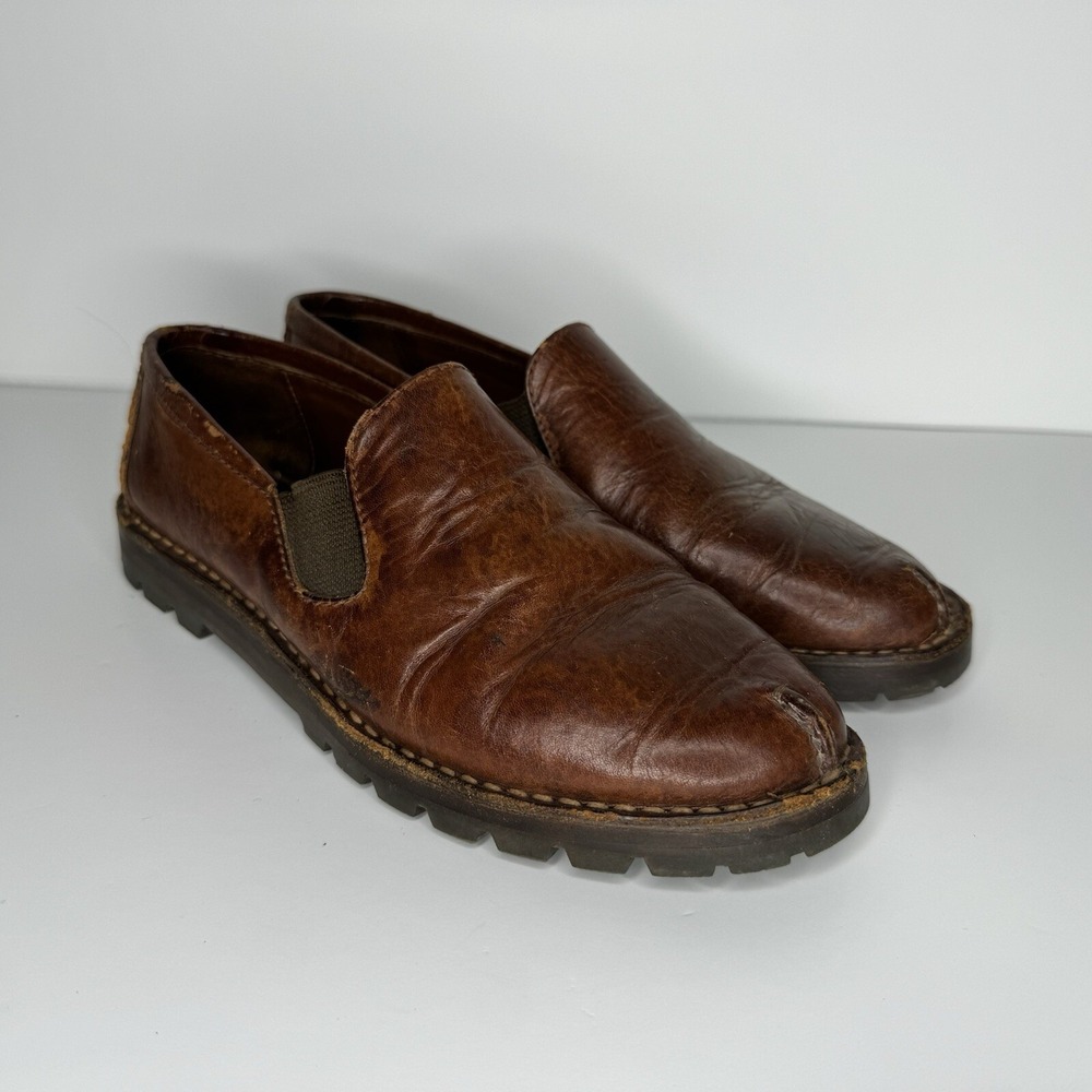 Cole Haan Brown Cognac‎ Leather Slip On Loafers Vintage Womens Size 7.5 M F0925